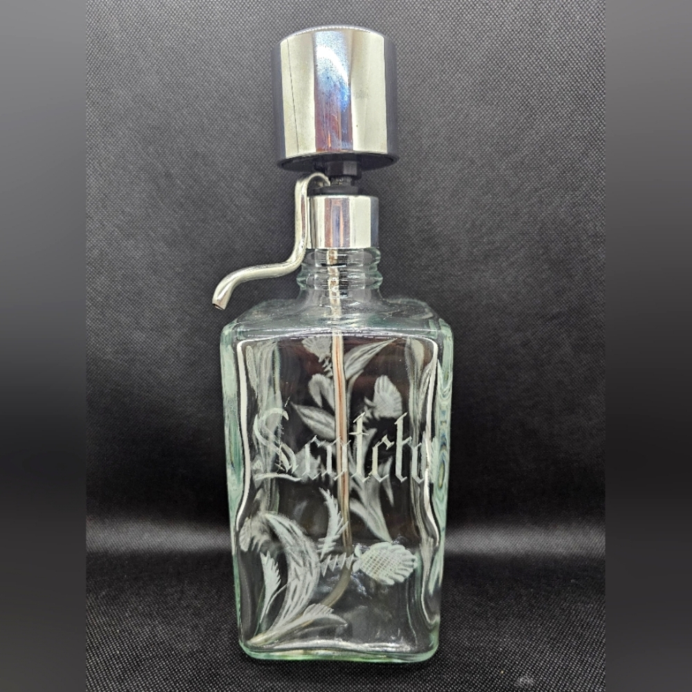 Vintage Etched Scotch Decanter